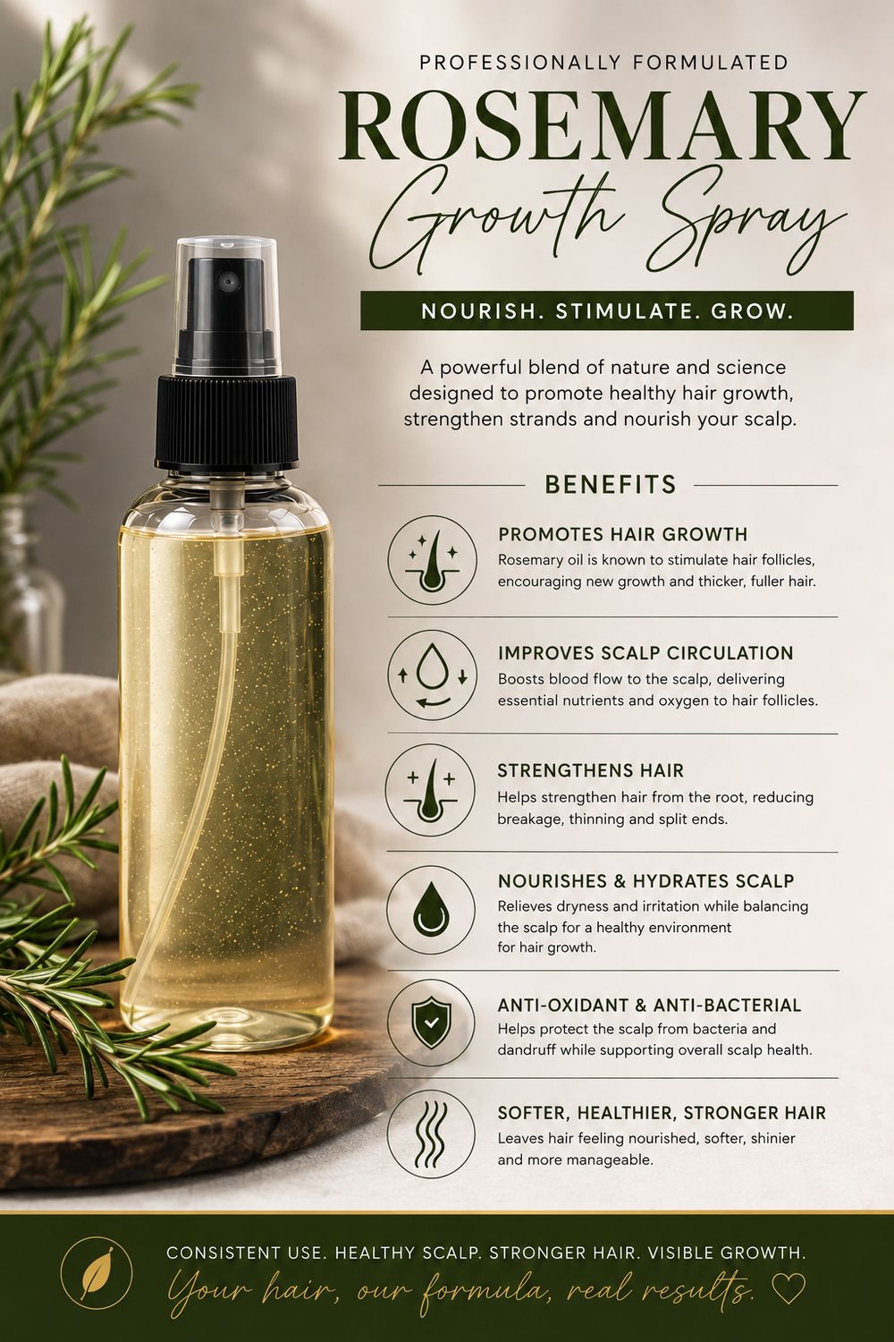 5x 300ml Rosemary Growth Spray
