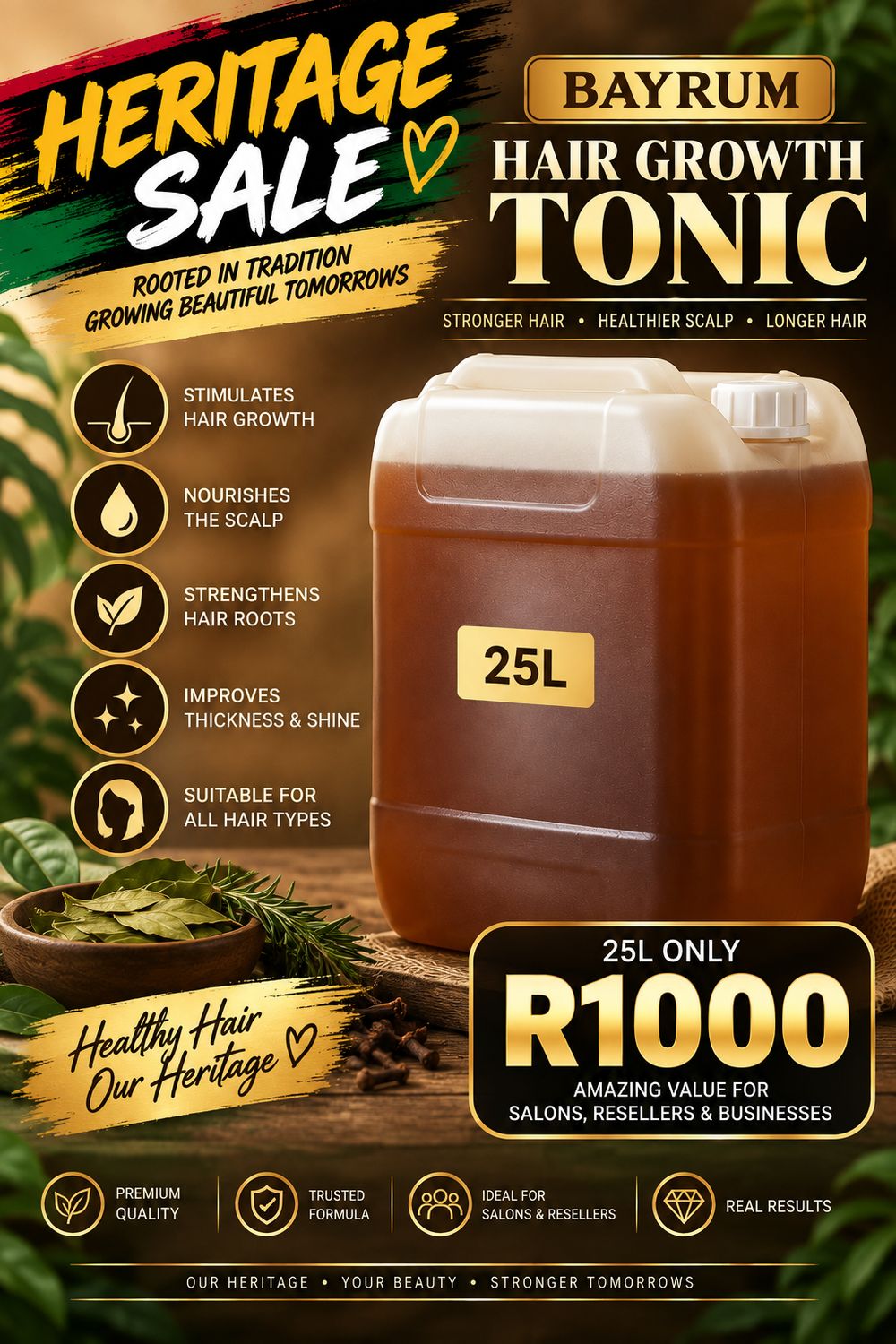 25L Bayrum Hair Growth Tonic 25L Bayrum Hair Growth Tonic