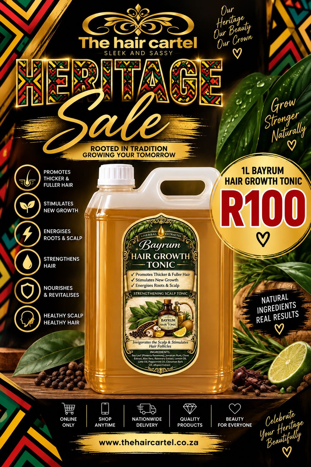 1L Bayrum Hair Growth Tonic