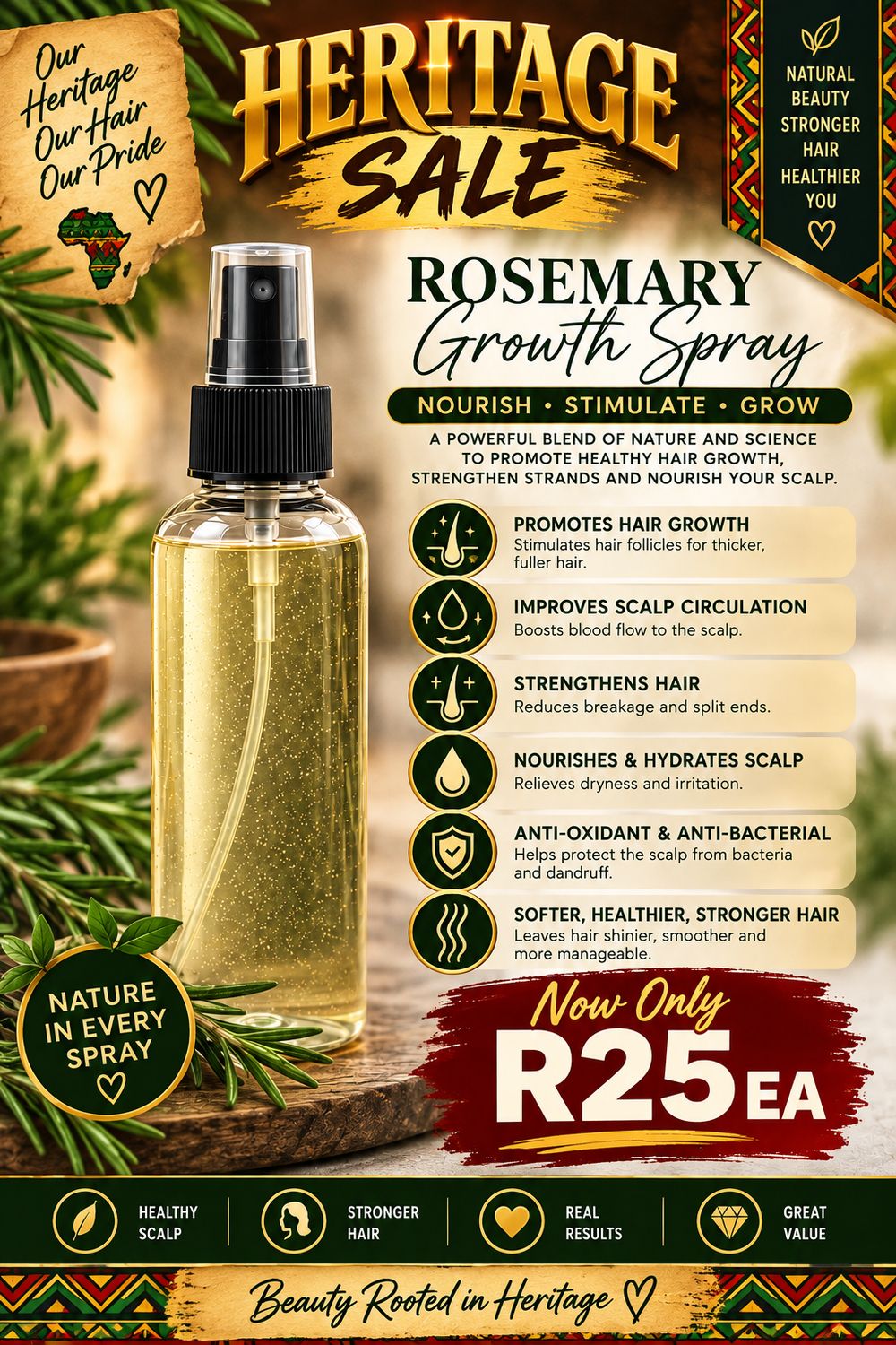 100ml Rosemary Growth Spray