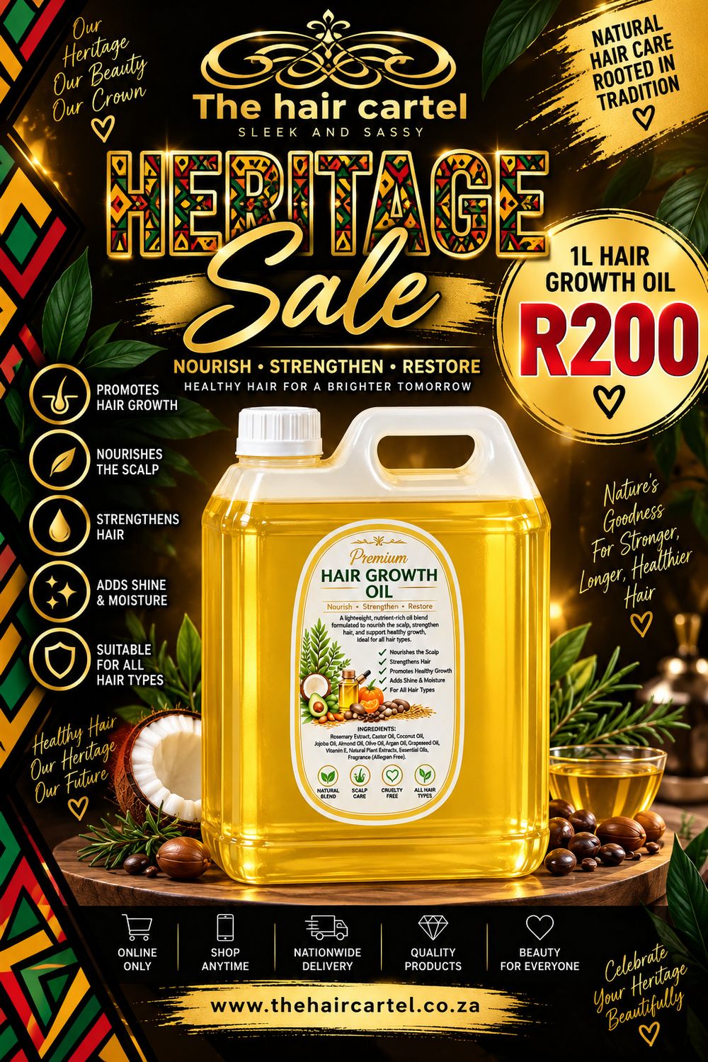 1L Premium Hair Growth Oil 1L Premium Hair Growth Oil