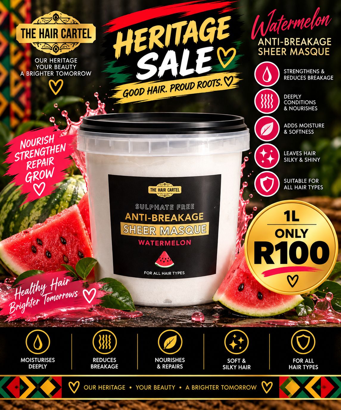 1L Watermelon Hair Masque