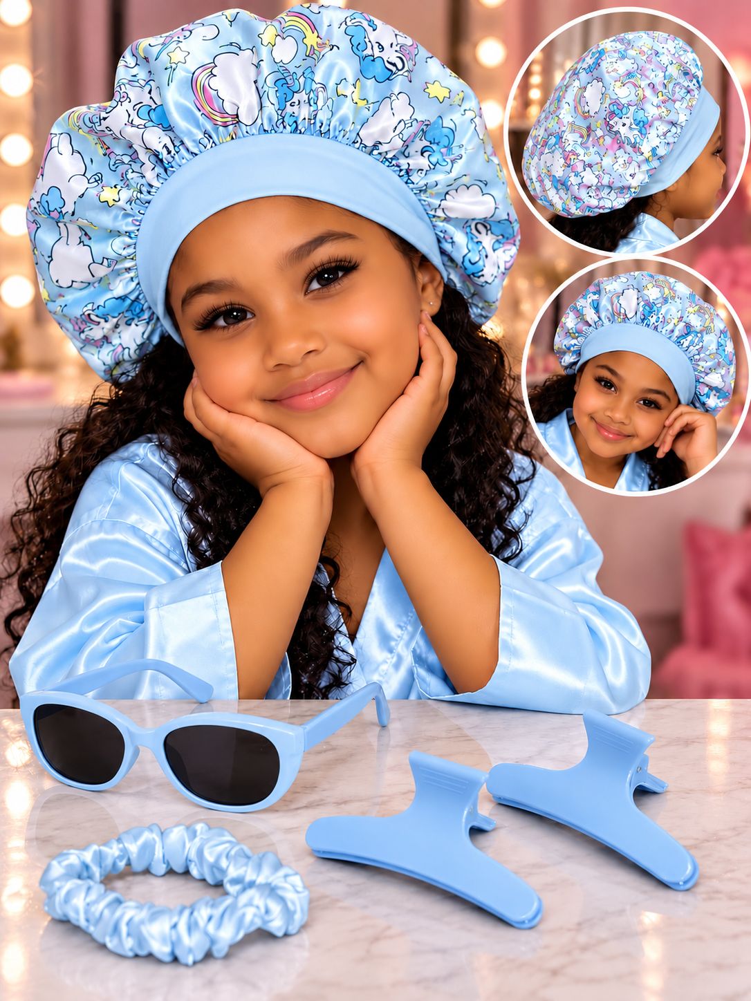 5pc Blue Unicorn Combo-with Sunglasses 5pc Blue Unicorn Combo-with Sunglasses