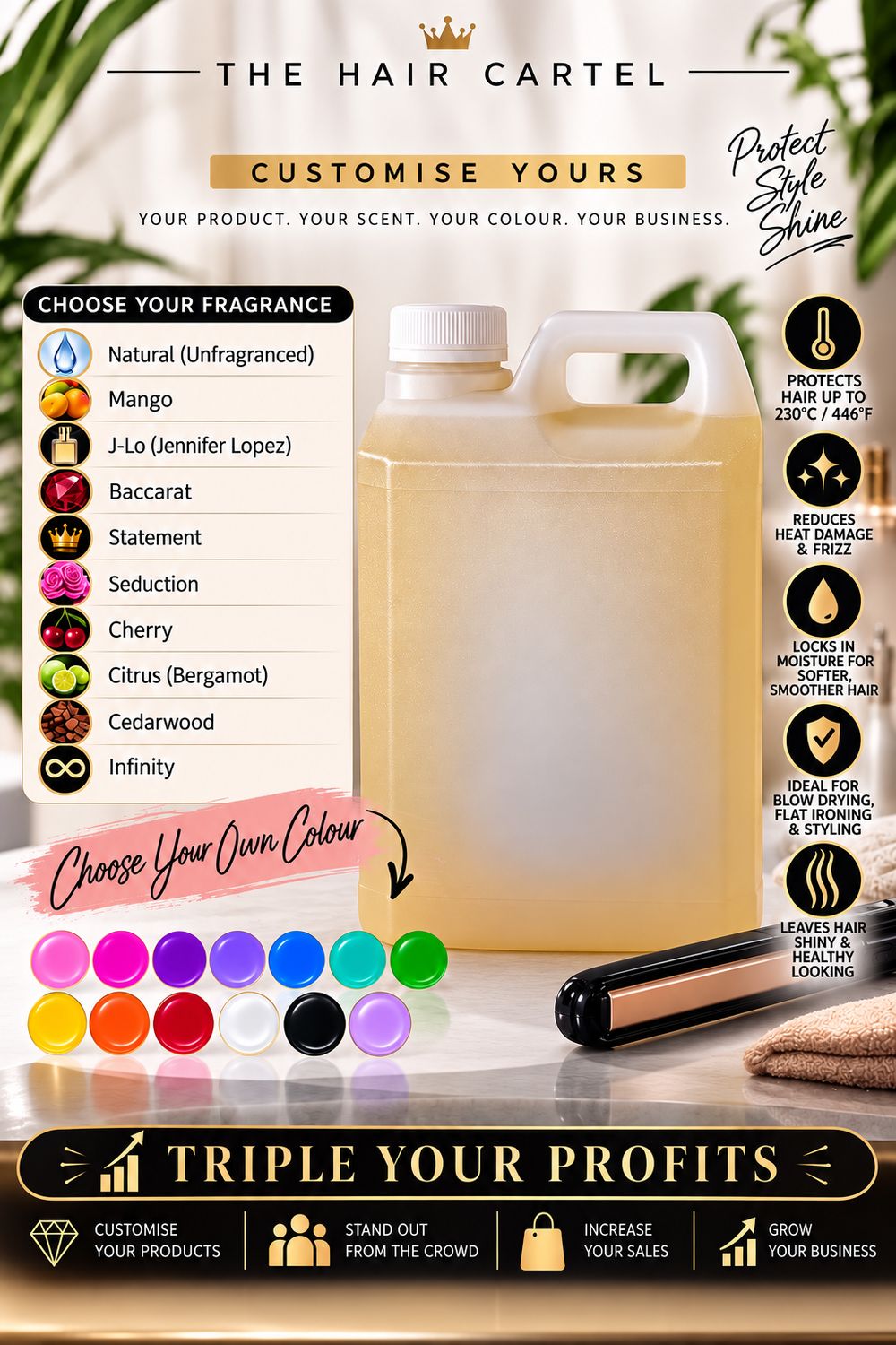 Custom Flat Iron Protection Spray