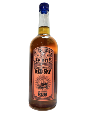 Misguided Spirits Caribbean Queen’s Red Sky Rum 1L