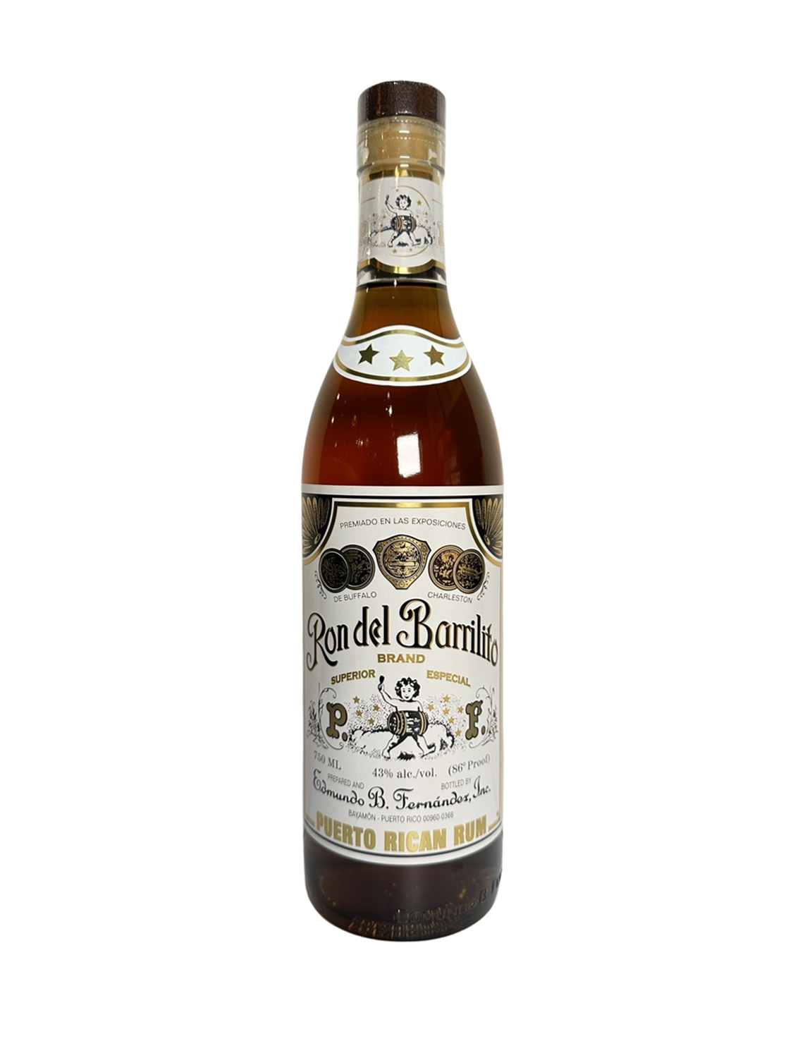 Ron del Barrilito 3 Star Dark Rum 750 mL