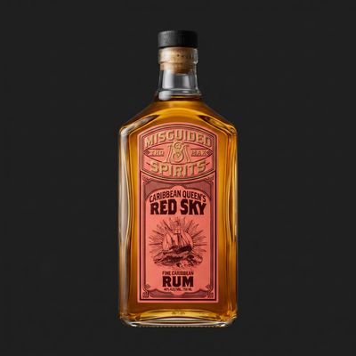 Misguided Spirits Caribbean Queen’s Red Sky Rum 750 mL