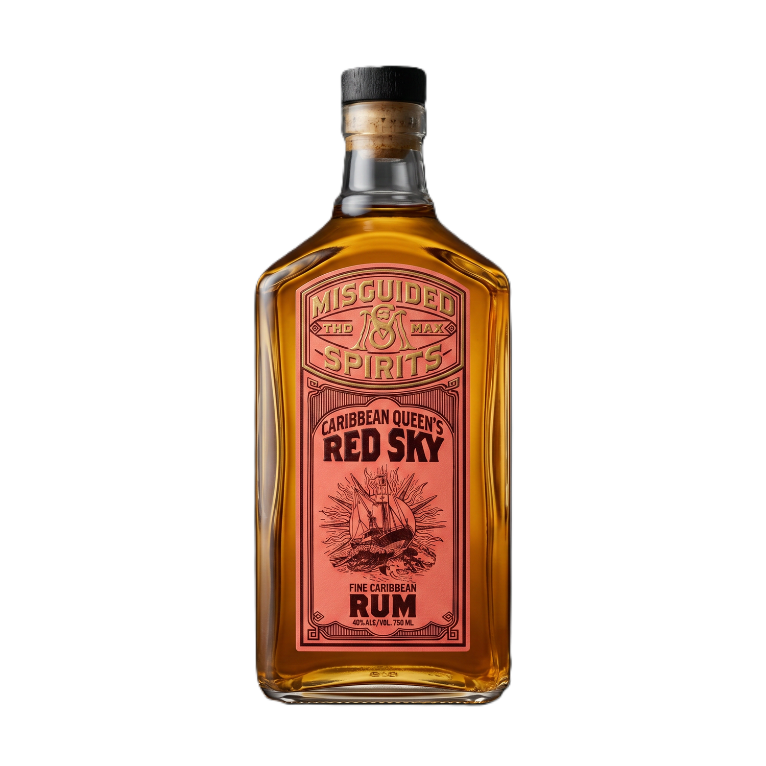 Misguided Spirits Caribbean Queen’s Red Sky Rum 750 mL