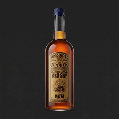 Misguided Spirits Caribbean Queen’s Red Sky Rum 1L