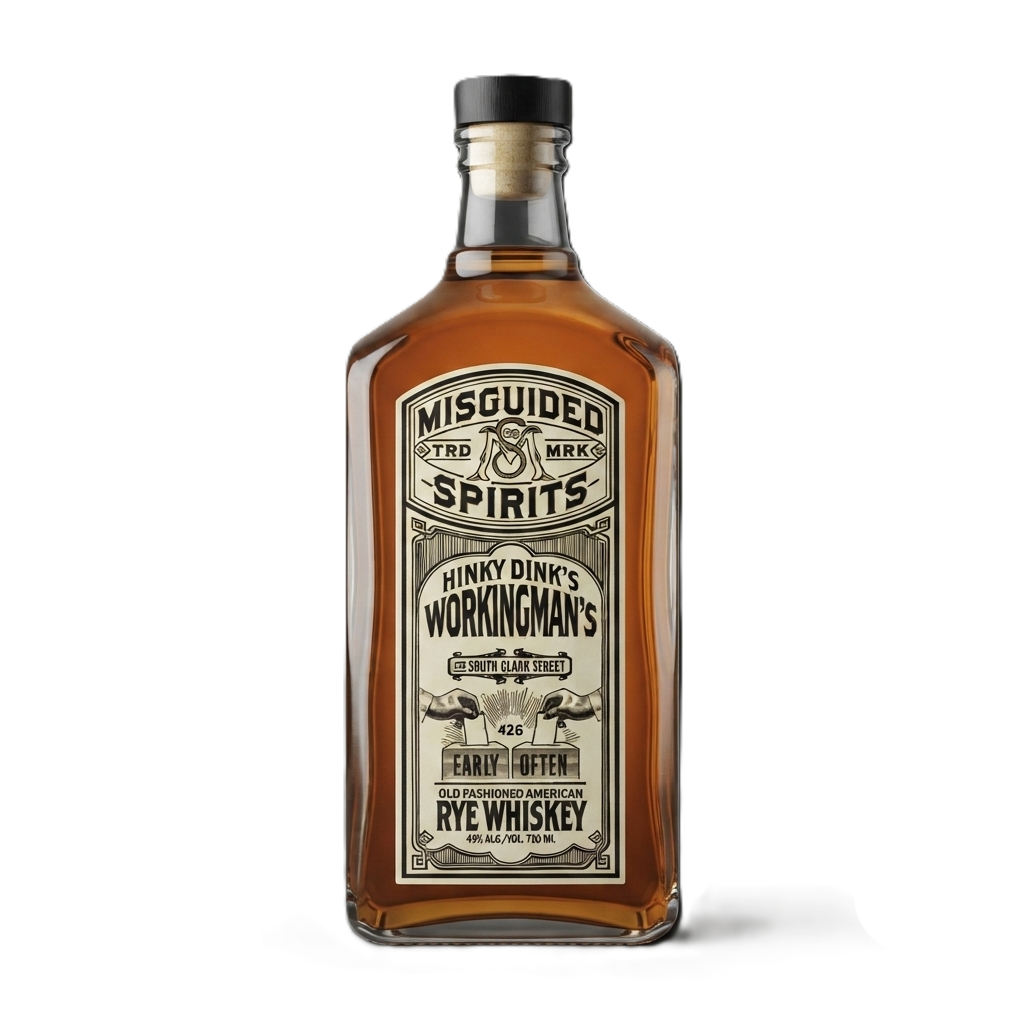 Misguided Hinky Dink’s Workingman’s Whiskey 750 mL
