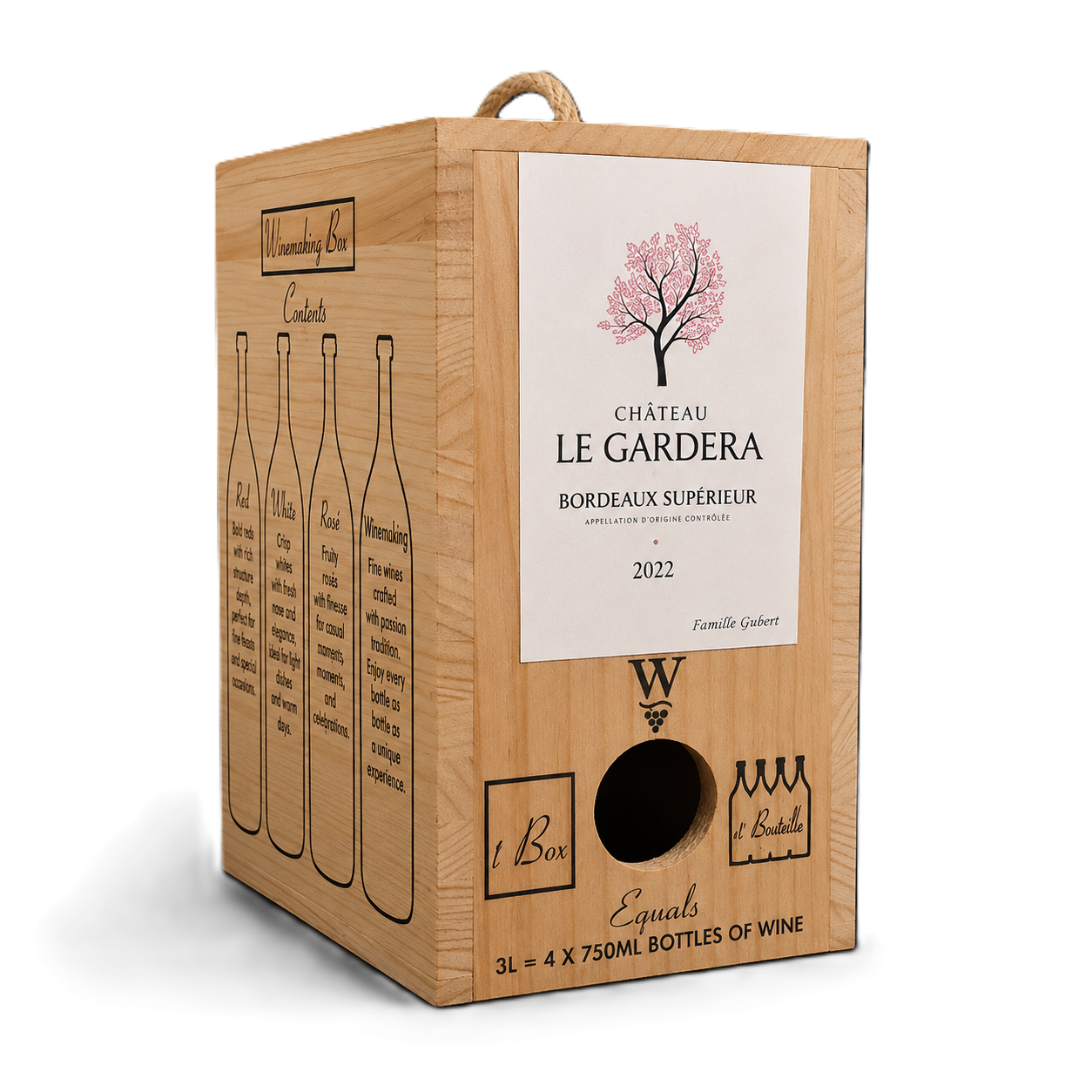 Chateau Le Gardera Bordeaux Supérieur 3L Wooden Box