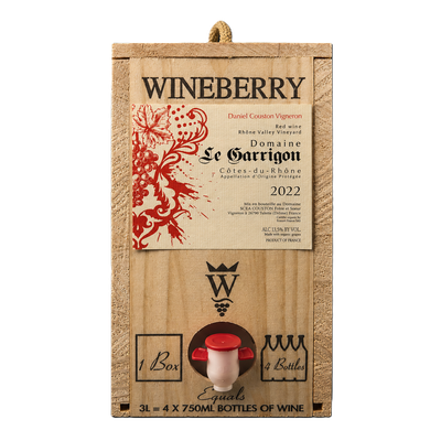 Domaine Le Garrigon Côtes-du-Rhône 3L Wooden Box