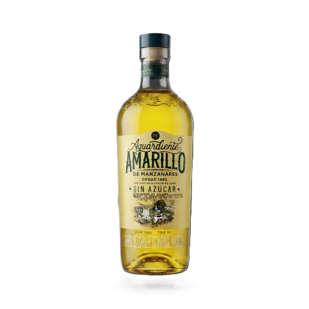 Aguardiente Amarillo De Mananares Sin Azucar 750 mL