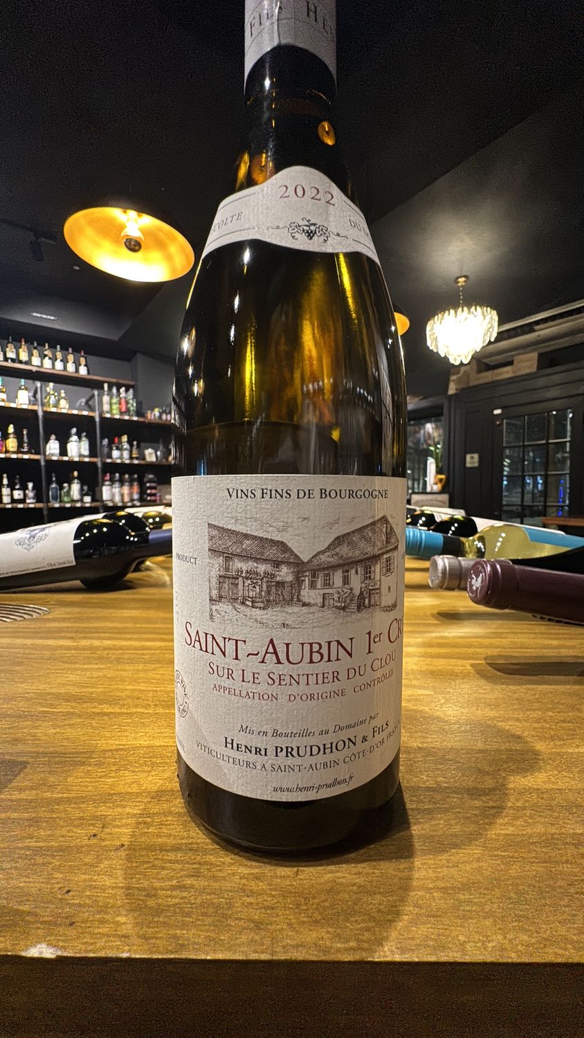Sur Le Sentier Du Clou Henri Prudhon &amp; Fils Saint-Aubin Blanc 1er Cru 750 mL