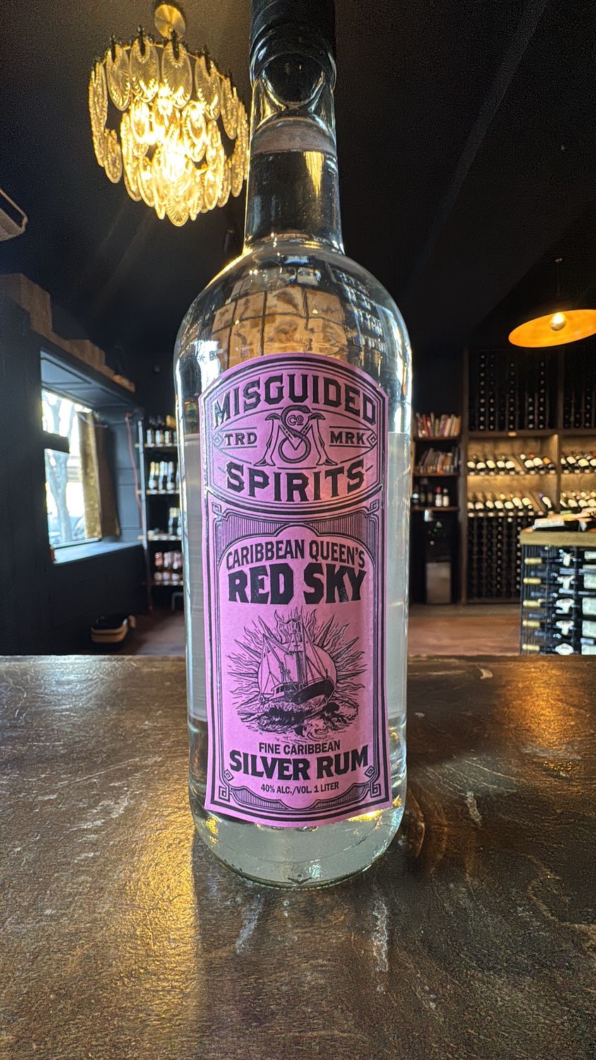 Misguided Caribbean Queen’s Red Sky Silver Rum 1L