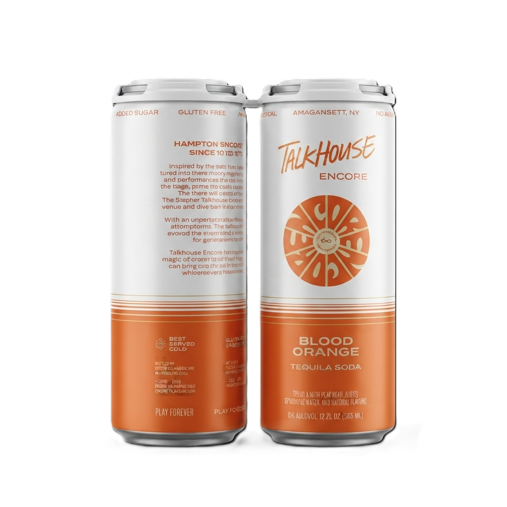 Blood Orange Tequila Soda Talkhouse 355 mL