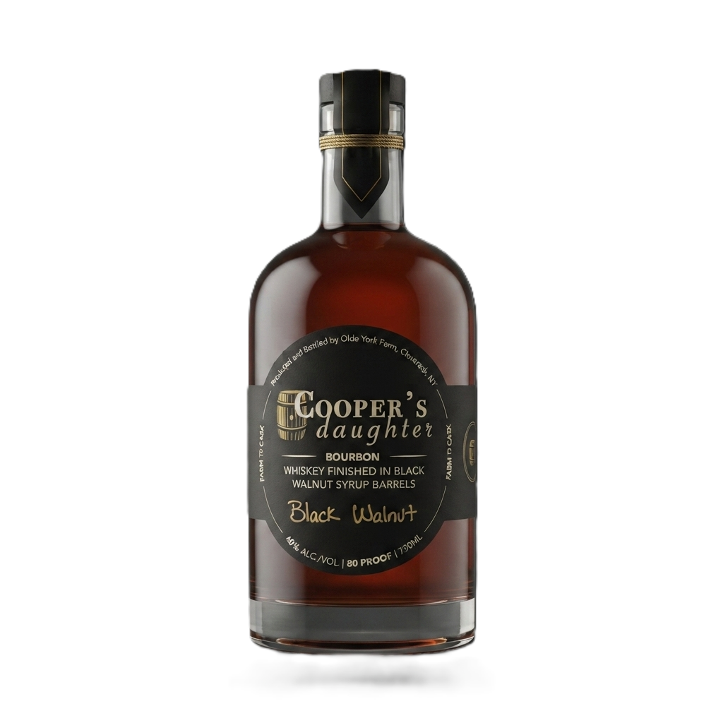 Cooper's Daughter Bourbon Whiskey Black Walnut Syrup Barrels