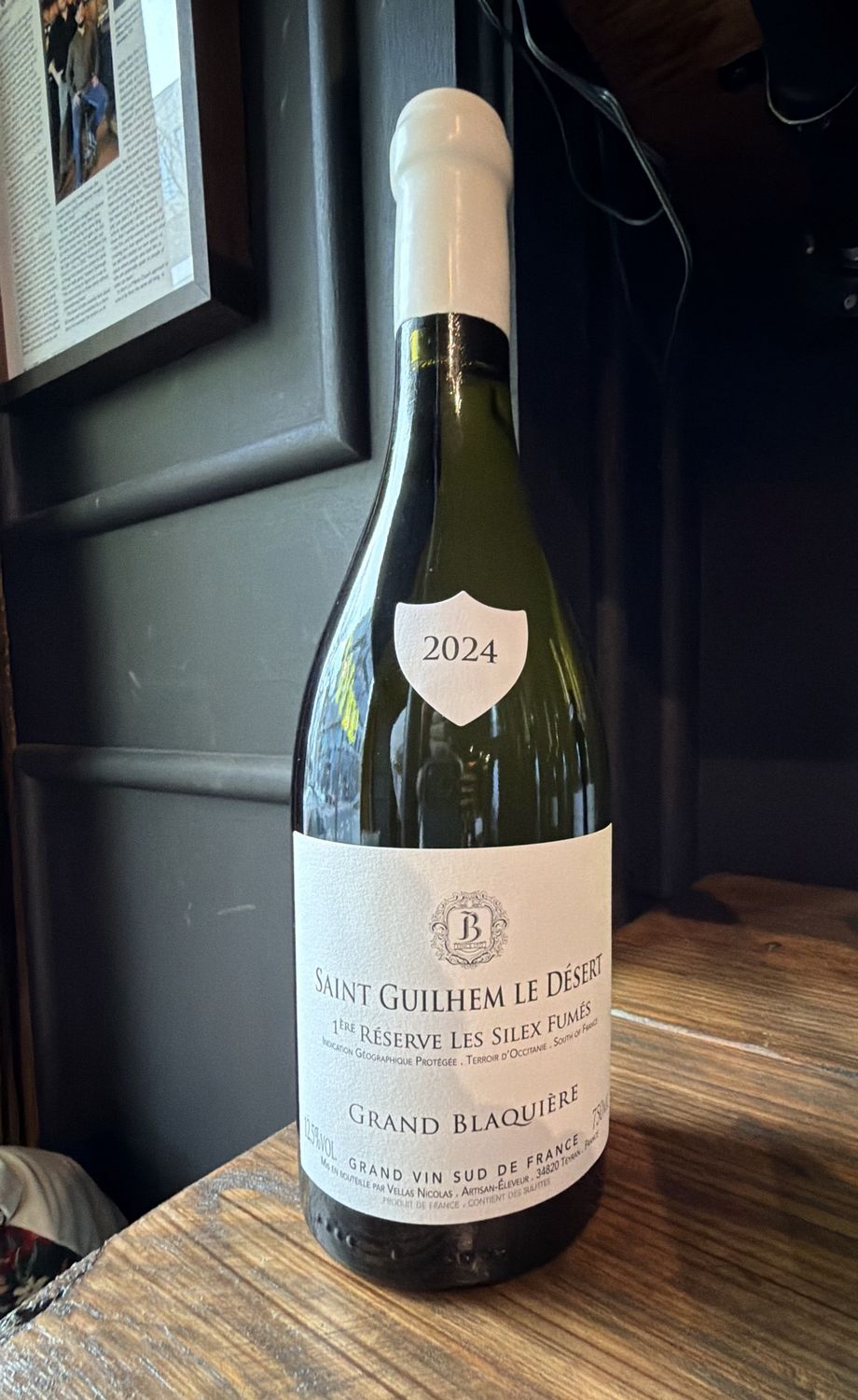 Saint Guilhem Le Desert Blanc  Grand Blaquière 750 mL
