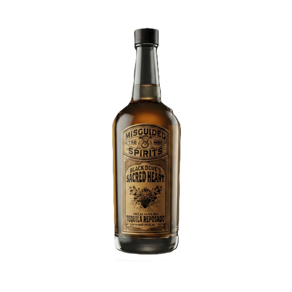 Misguided Black Doves Sacred Heart Tequila Reposado 1 L