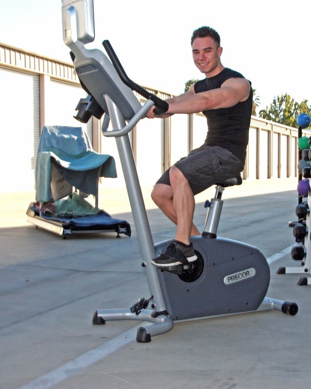 Precor 846i Upright Bike with Cardio Theater - Remanufactured