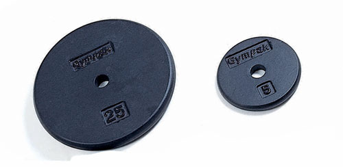 Black 1&quot; Flat plates 2.5 lb