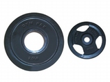 Black Rubber Encased Olympic Grip Plate