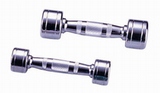 Chrome Dumbell with Contour Handle