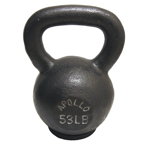 Kettlebell 24KG / 53LBS Dark Grey with Rubber Base