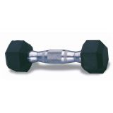Rubber Hexagon Dumbbells / Cushbells - 40 lb