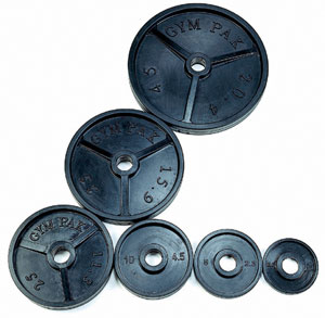 25 lb Wide Flange Rubber Olympic Plate