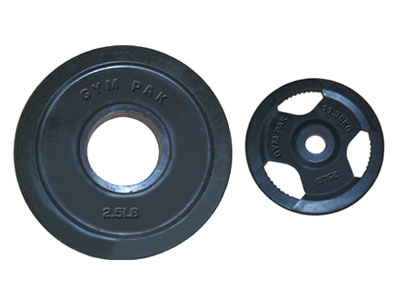 10 lb Black Rubber Encased Olympic Grip Plate