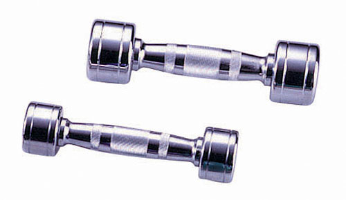 50 lb Chrome Dumbell with Contour Handle