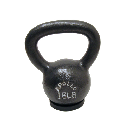 Kettlebell 8KG / 18LBS Dark Grey with Rubber Base