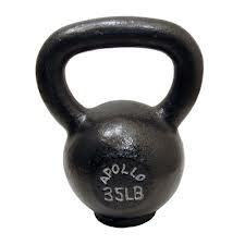Kettlebell 16KG / 35LBS Dark Grey with Rubber Base