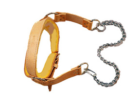 Leather Head Belt with Chain