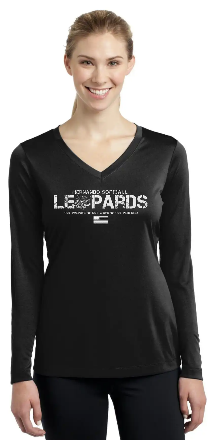 Women&#39;s Drifit V-Neck Longsleeve