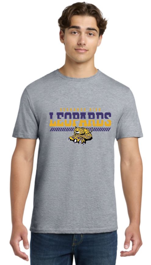 Softstyle Leopard Split Cotton Tee