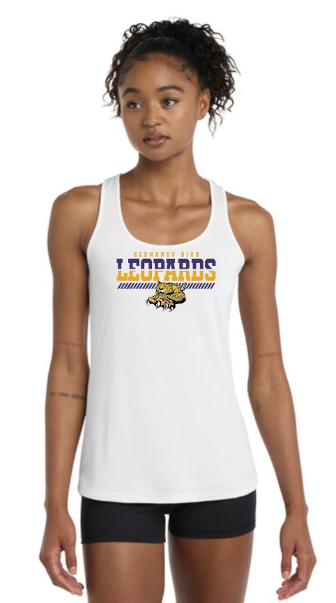 Leopard Split Racerback Drifit Tank Top