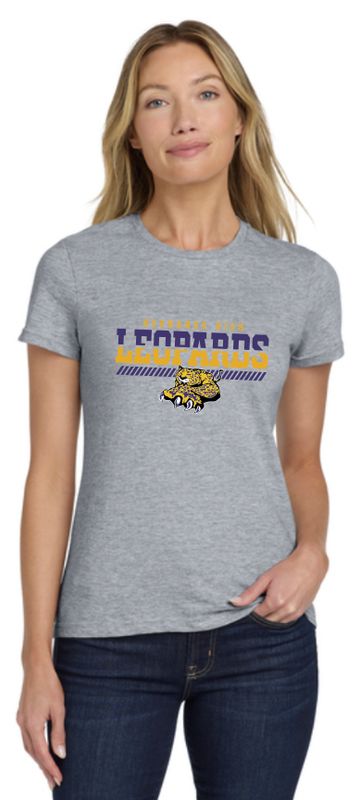 Women&#39;s Softstyle Leopard Split Cotton Tee