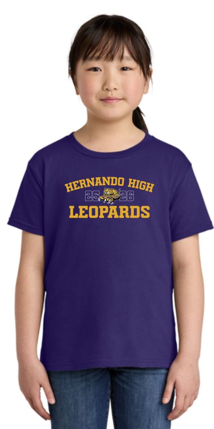Youth Softstyle Leopard Crest Cotton Tee