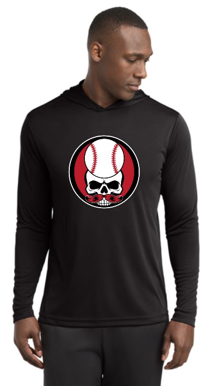 Men&#39;s Hooded Skull Drifit Long sleeve Tee