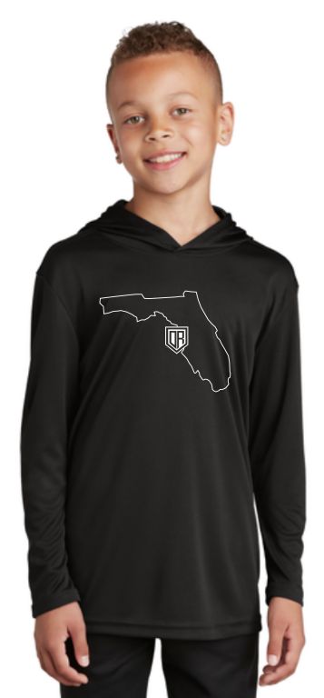 Youth Florida Drifit Hooded Long Sleeve Tee