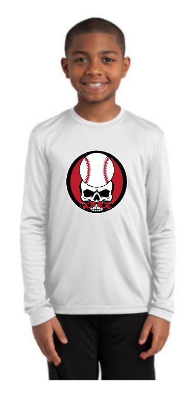Youth Skull Drifit Long Sleeve Tee