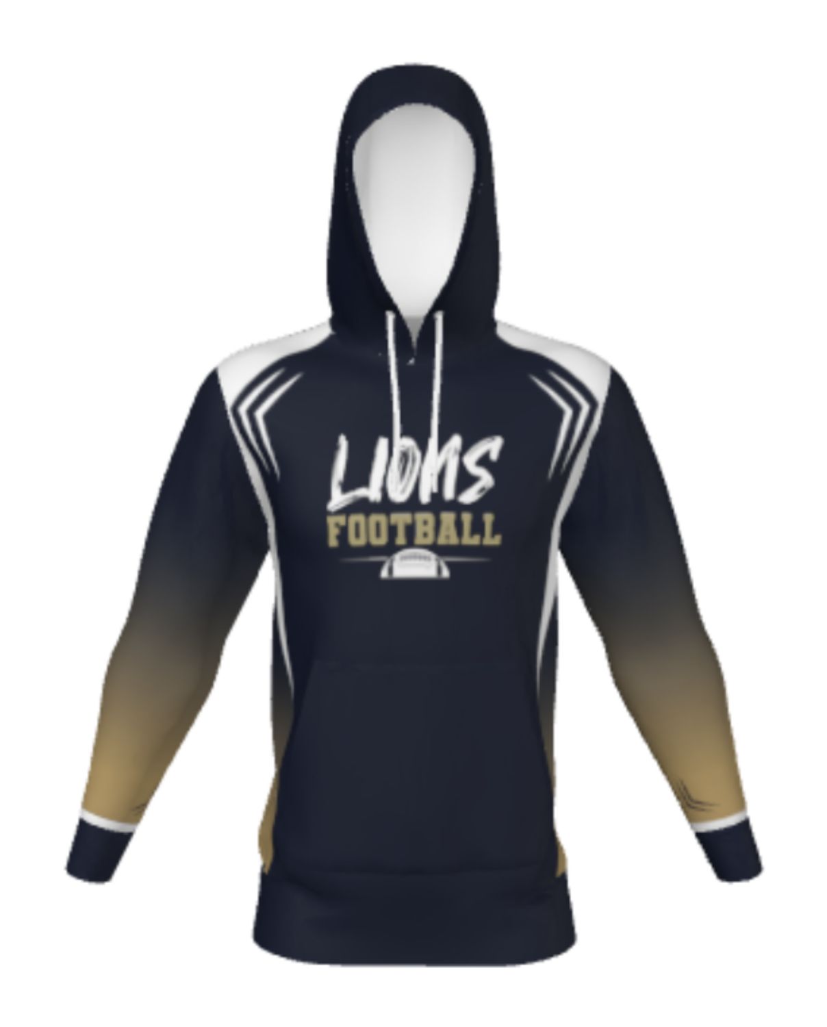 Sublimated Ombre Football Hoodie