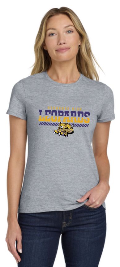 Women's Softstyle Leopard Split Cotton Tee