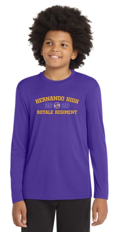 Youth Royale Crest Drifit Long Sleeve Tee