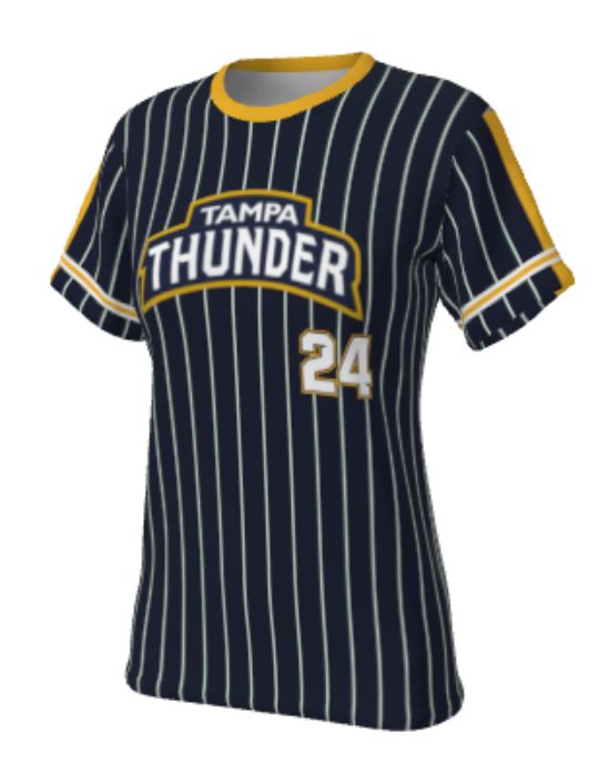 Women's/Girl's Navy Pinstripe Replica Tee