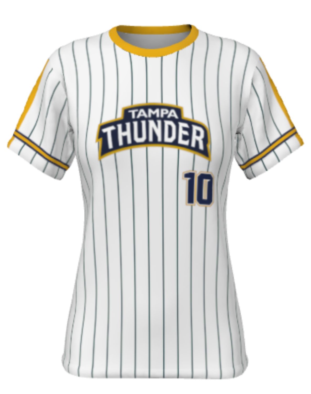 Women's/Girl's White Pinstripe Replica Tee