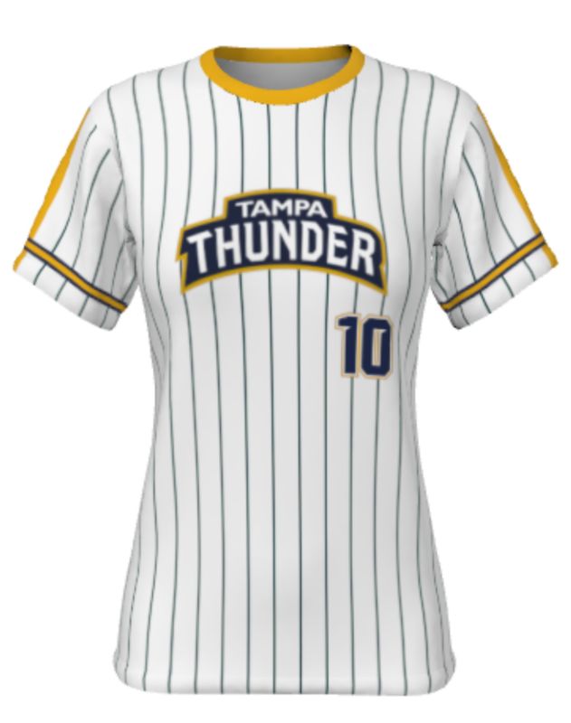 Women's/Girl's White Pinstripe Replica Tee