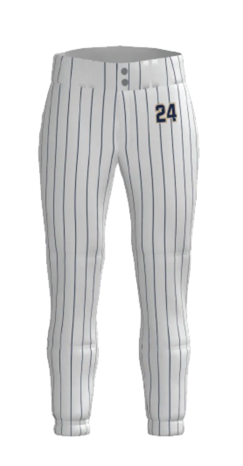White Pinstripe Player Pants
